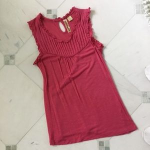 Eyeshadow lightweight sleeveless shirt, pink, Sz S